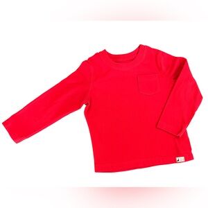 3T GAP Vibrant Red Toddler Long Sleeve Shirt